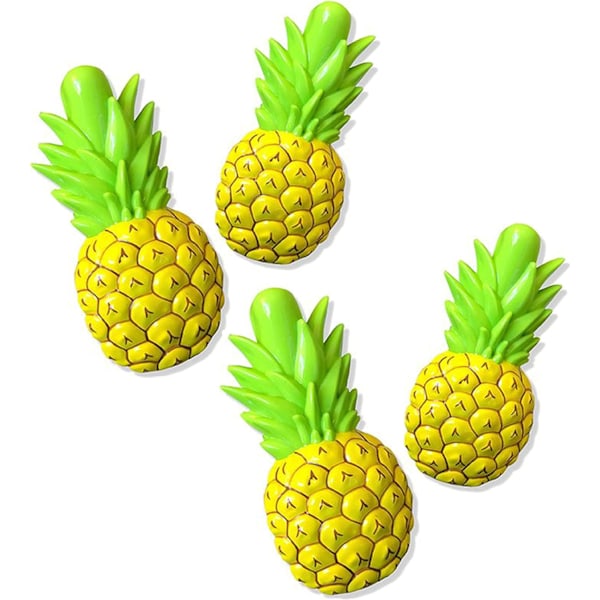 Beach Towel Clips for Beach Chairs, Patio and Pool Accessories Clothes Pins or Bag Clips - (Pineapple) 4 Clips