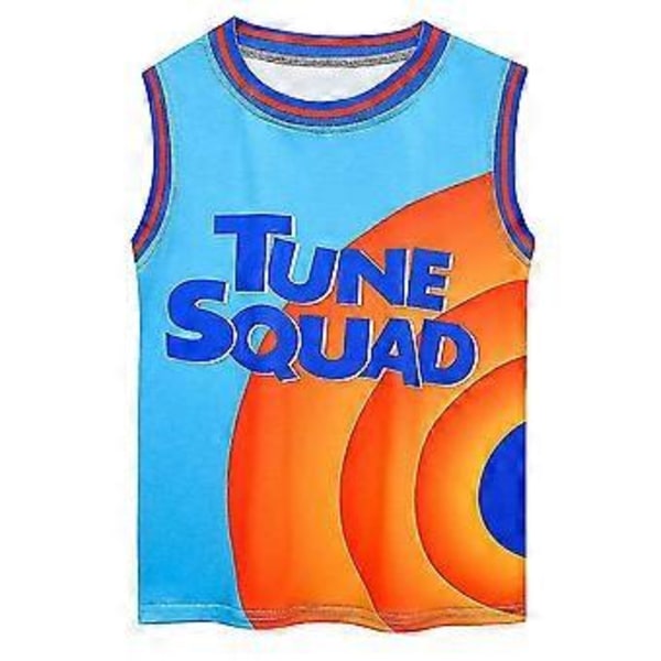 Sportväst Set Space Jam Barn Pojkar Basket Set Tank Shorts Träningsdräkt Tune Squad Kläder Flera Storlekar Tillgängliga (150cm)