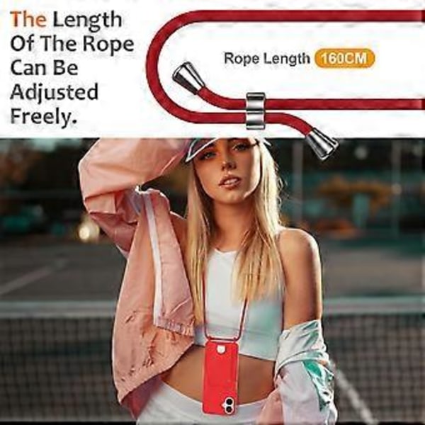 For Samsung Galaxy A06 Deksel Flytende Silikon Kortholder Telefon Bakdeksel med Lanyard (Stil A)