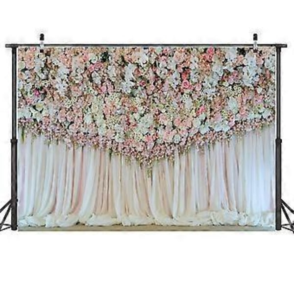 Fotobakgrundstyg för festtillbehör, fotografering av blomsterbåge, fotobakgrunder för bröllop, babyshower, födelsedagsfestdekoration (stil 9)