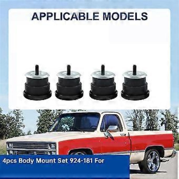 4 kpl Korin kiinnityssarja 924-181 924181 S10 Pickup 1994-2004 Korin asennuskumisarja