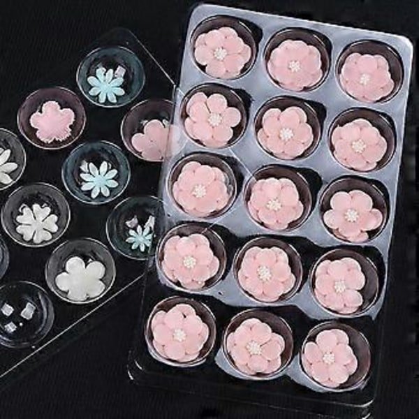 4 STK Sukkerblomst Tørrekop Form Klar Fondant Formbakke Plastikkage Dekoration DIY Bageværktøj til Sukkerhåndværk Gum Paste Chokolade