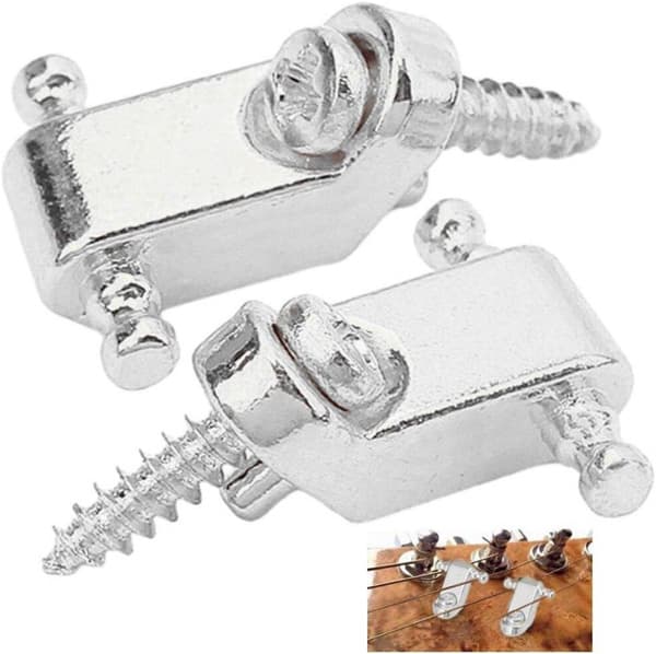 Gitarstrengs-holder 2 stk Elektrisk gitar Roller String Trees Retain