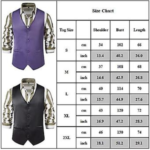 Herrar Solid V-ringad Casual Enkelknäppt Kostymväst Business Formal Kontorsväst Med Fickor (XL Khaki)