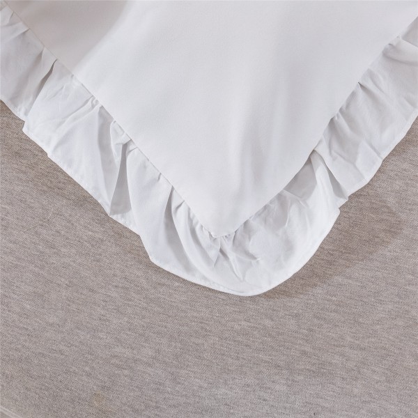 Kaffe farge 228 * 228cm dynetrekk+putetrekk sett, unikt plissért d