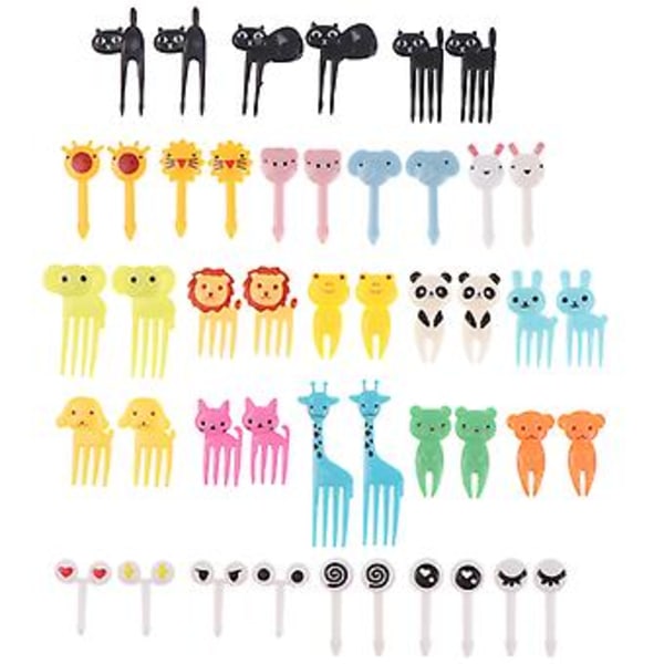 46 Pack Mini Cartoon Barn Snacks Dessert Pick Bento Lunch Dekoration