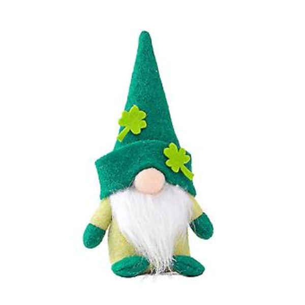 St. Patricks Day Nisser Plussj Leprechaun Dukke Irsk Elf Grønn Kløver For St Patricks Day Dekor Hjem Bord Ornament (Mann)