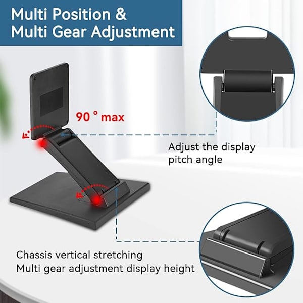 Monitorstativ, justerbart LCD LED-monitorstativ 10-24 tum plattskärm TV