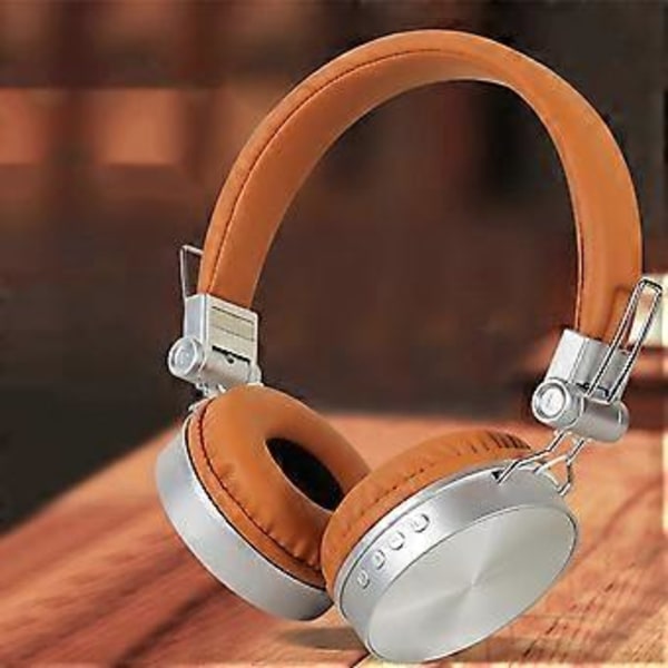 Kuulokemikrofoni Bluetooth-kuulokkeet Melunvaimennus Plug-in Stereo Langaton Kuulokemikrofoni (Ruskea)