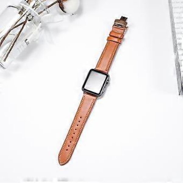 Ægte læder urrem, Cross armbåndsur til mænd/kvinder med quick release
