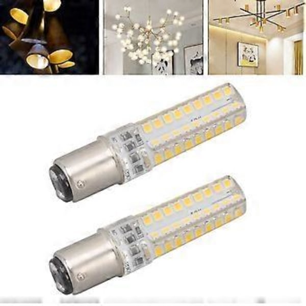 2-pack BA15D LED-lampor, 7W, 700LM, för hemmabruk