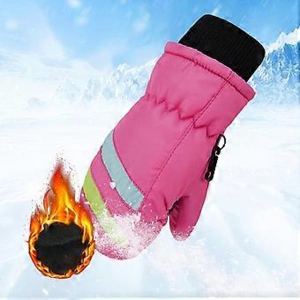 Vintervantar för barn, vattentäta skidhandskar, vandringshandskar, snowboardvantar (blå), 2-5 år