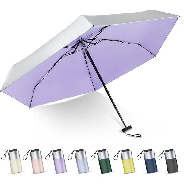 (150×80×40) Mini Paraply Til Pung - UPF 50+ UV-Bloker Solbeskyttelse Paraply, Lille Mikro Rejse Parasol Design til