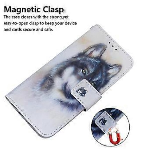 Til Xiaomi Redmi Note 14 5G Wallet Case Mønsterprint Læder Telefon Cover (Style A)