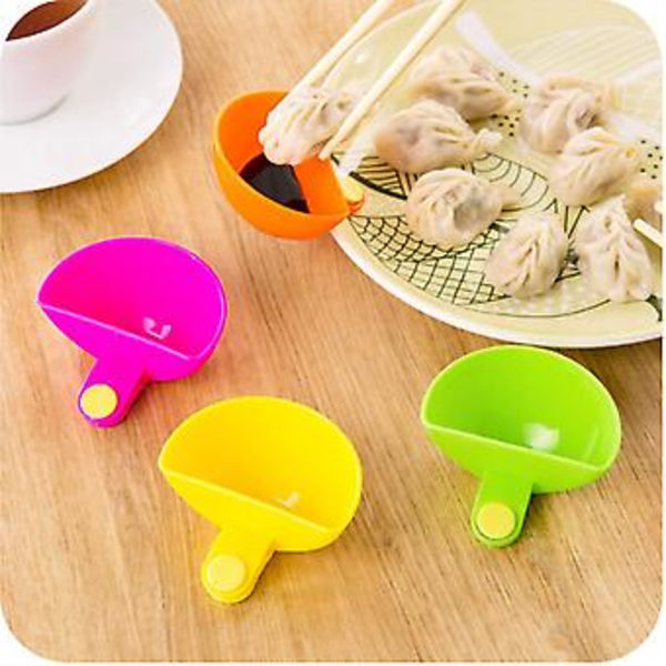 Dip Clip Skålpladeholder, 8 Pak Dip Clips Assorterede Plade Grab Clip-on Dip Holdere Tomatsauce Salt Eddike Sukker