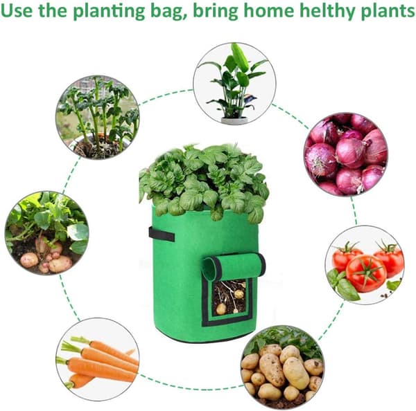 (Stor Φ35*40cm【10 Gallon】Kamelbrun) 1 pack non-woven planter b