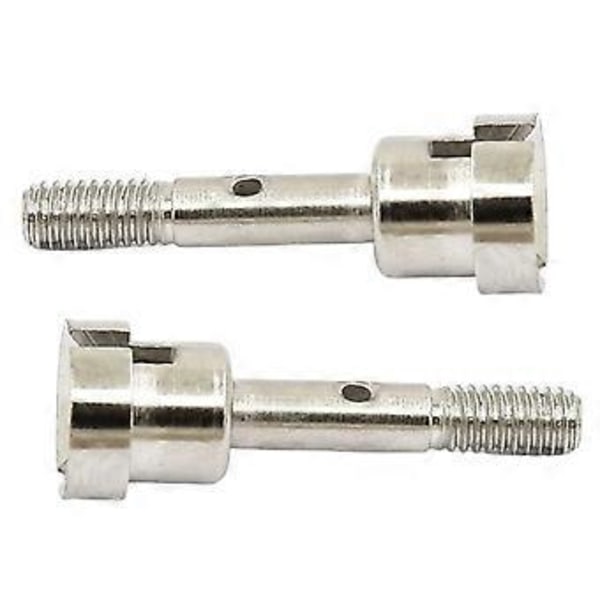 2 kpl RC-auton metalliset pyöränakselit päivitys HSP 94186 94286 mustalle (hopea)