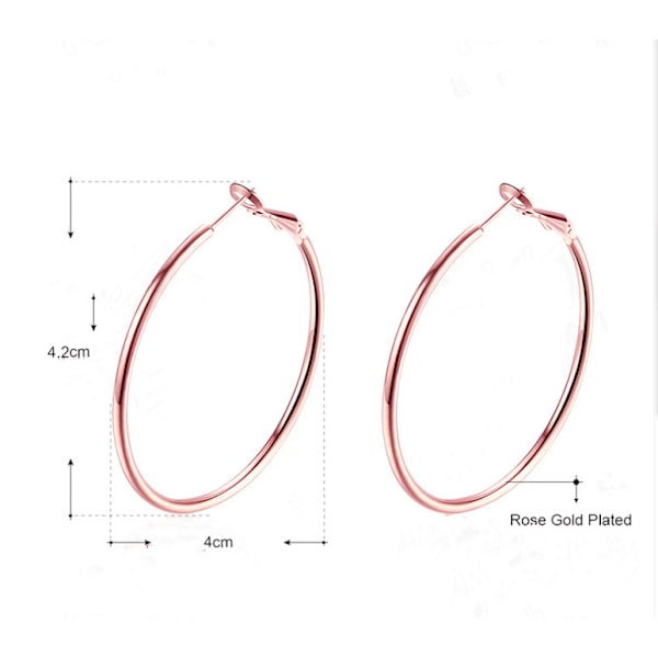 Cirkelformede Clip-Øreringe til Kvinder, 3 par (guld, sølv, rosenguld)