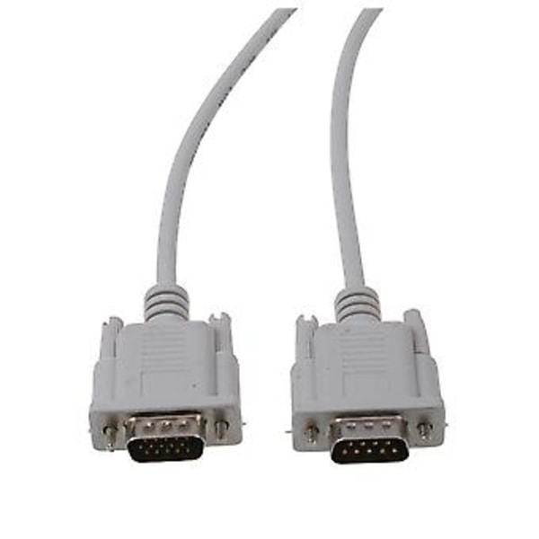VGA DB15 Hann til RS232 DB9 Hann Adapterkabel / Videografisk Forlengelseskabel (Hvit, 1,4M)