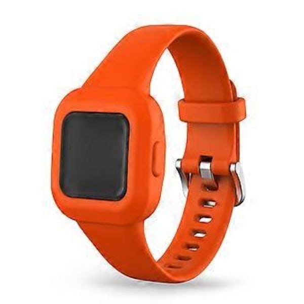 Solid Farge Silikon Klokkereim for Garmin Vivofit jr 3 - Oransje (Oransje)