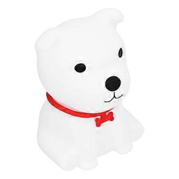 Sød Hundeformet Silikonelampe Børnenatlampe Bærbar Sengelampe til Baby Sovende Værelse USB-opladning