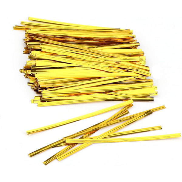 800 stk 10 cm metalliske vriddere for godteriposer, kaffeposer,