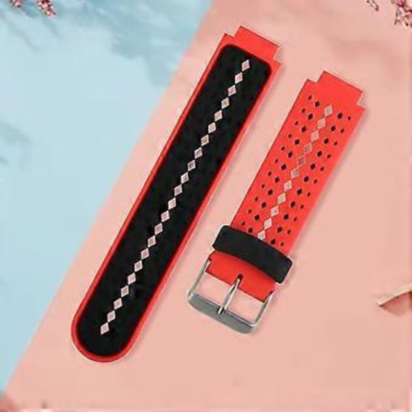 Klokkereim Myk Hurtigutløser Tofarget Silikon Smart Klokkerem for Garmin Forerunner/235/220/230/620/630/735xt( J)