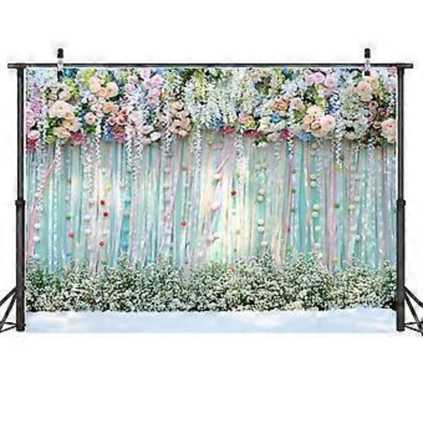 Fotobaggrundstøj Party Tilbehør Optagelse Blomsterbue Fotobaggrunde til Bryllup Babyshower Fødselsdagsfest Dekoration (stil 4)