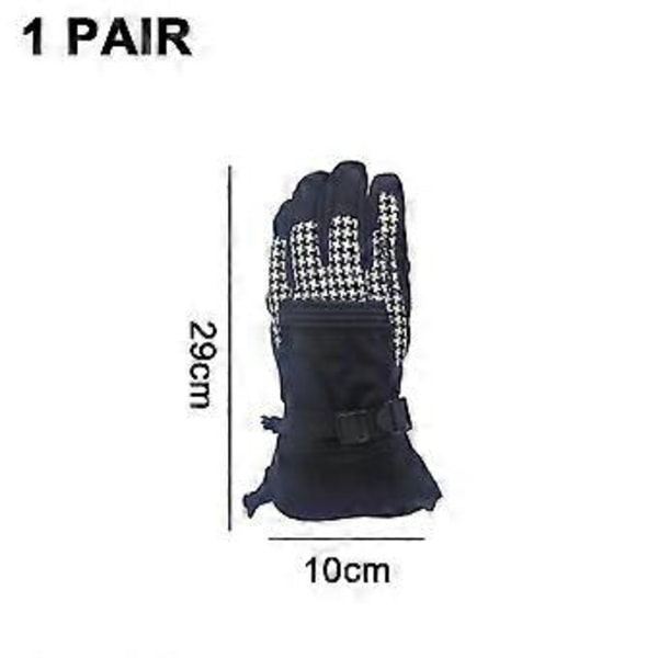 Tykk Varme Handsker Vinter Ski Handsker Dame Luffer (Shape3)