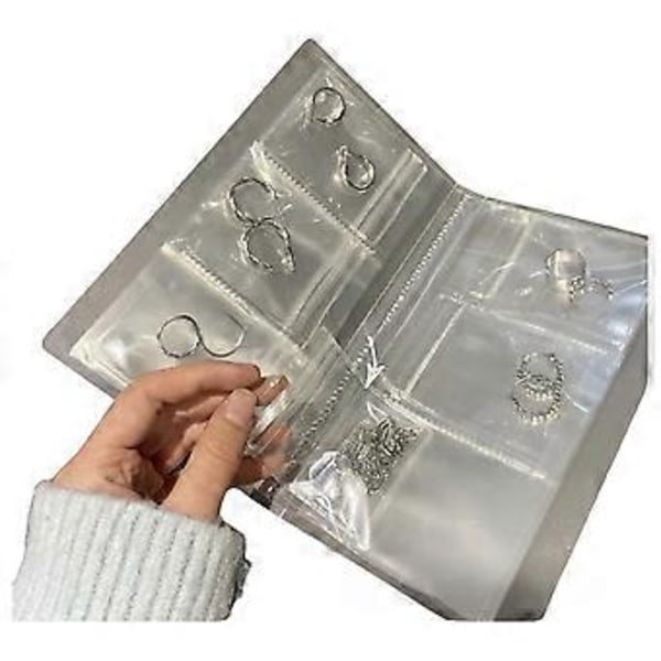PVC transparent opbevaringspose forseglet pose øreringe ring halskæde smykker anti-oxidation ins smykker støvpose opbevaringsbog
