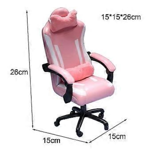 1:6 Skala Gamingstol Modell, Dekor Tillbehör Delar, Dockdekor Tillbehör för 12'' Män Figurer Dockmodell, Kroppsdocka (rosa)