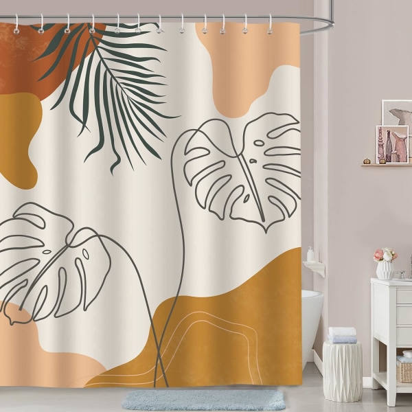 Duschdraperi Tropiskt Blad Bohemisk Minimalistisk 150 x 180 cm Bad