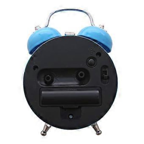 Studerende Seniorer 3-i-1 Twin Bell Højt Vækkeur Stille Analog Quartz Natlys Ur Batteridrevet Til Tunge Sovere Hjerte Rund(pink)