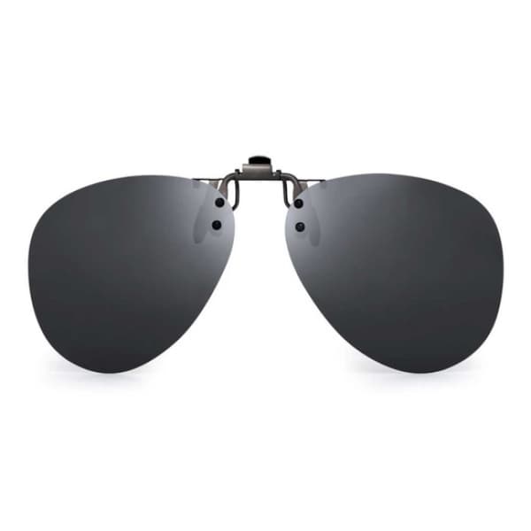 Svarte clip-on Aviator solbriller pilotbriller