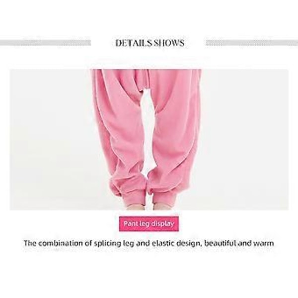 Vuxen Björn Onesie Pyjamas Cosplay Djur Hemmakläder Sovkläder Jumpsuit Kostym För Kvinnor Män (S Rosröd)