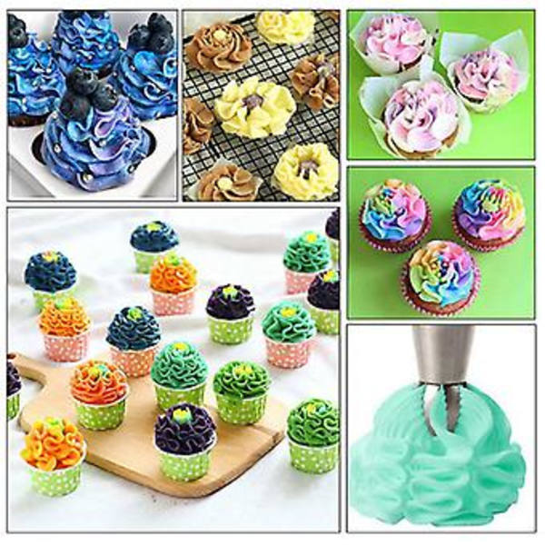10 stk. Russiske Sprøjtetips Julekage Glasur Frosting Dyser Bageri Værktøj
