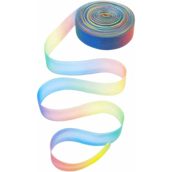 50 Yard Organza Ribbon, Sheer Satin Organza Rainbow Ribbons for G