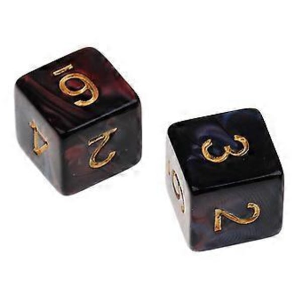 10 KPL D6 Monitahoiset Nopat DND-peliin (Sininen Punainen)