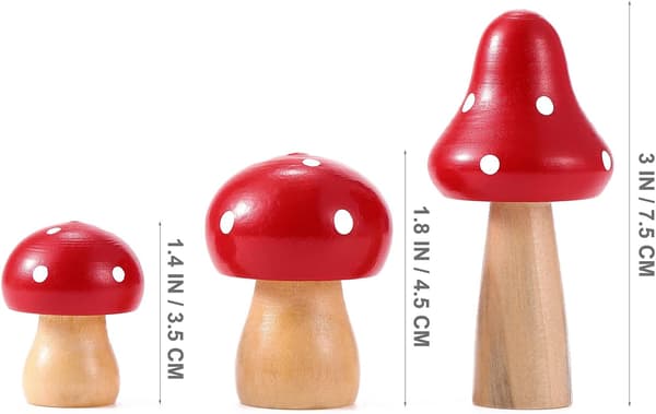 3 stk sopp miniatyrfigurer mini tre sopp fe hage