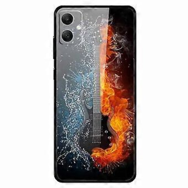 Samsung Galaxy A05 4G -puhelinkotelo PC+Karkaistu lasi+TPU Iskunkestävä puhelinkuori (Jää ja tuli kitara)