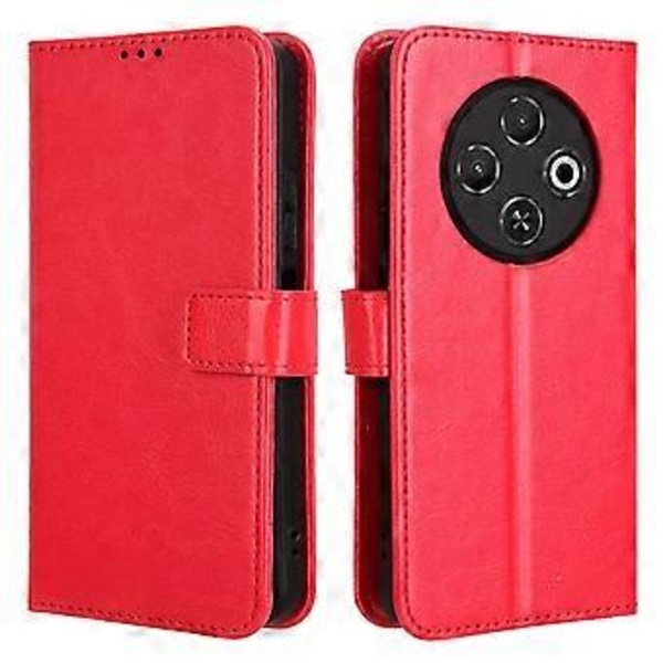 Til TECNO Spark 30C 4G kL5n Etui Crazy Horse Tekstur PU Læder Telefon Wallet Cover (Style C)