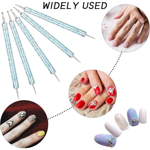 5 stycken nagelkonst prickpennor Nagelkonst Pedikyr Nagelkonst Dekoration