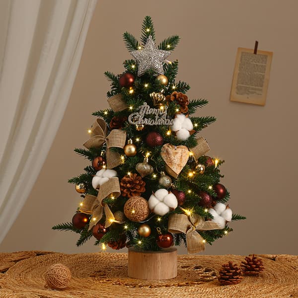 Mini juletræ, LED-belyst juletræ, 60 cm, julepynt