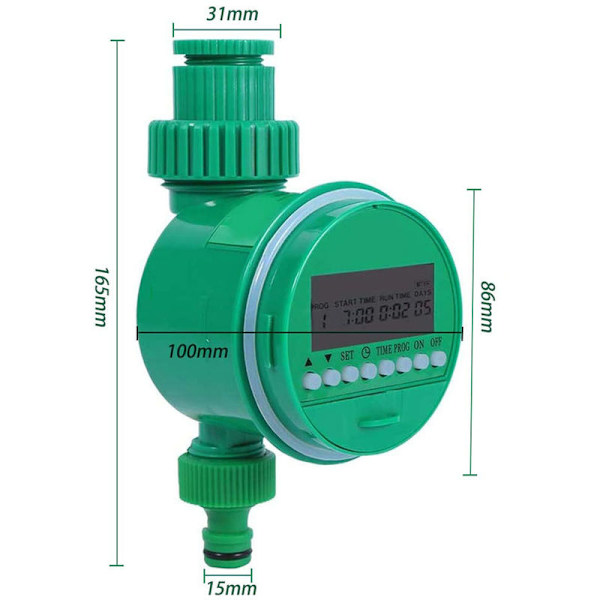 Automatisk vanding timer Vanding timer Timer LCD-display Tidsbesparende