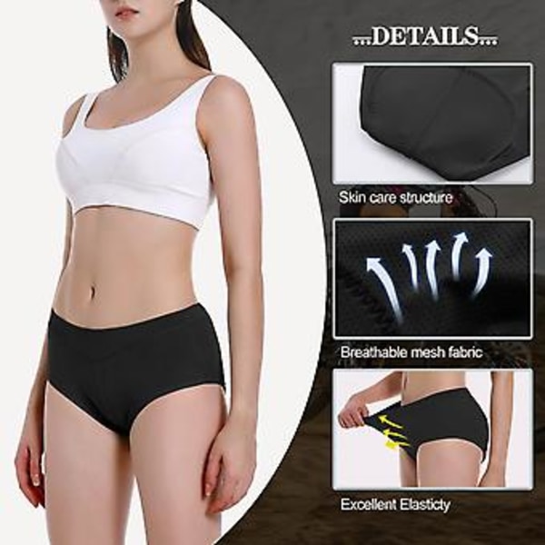Dame 4D Polstrede Sykkeltruser Sykkelshorts Sykkeltruser for Dame -GSL XXL lys grå