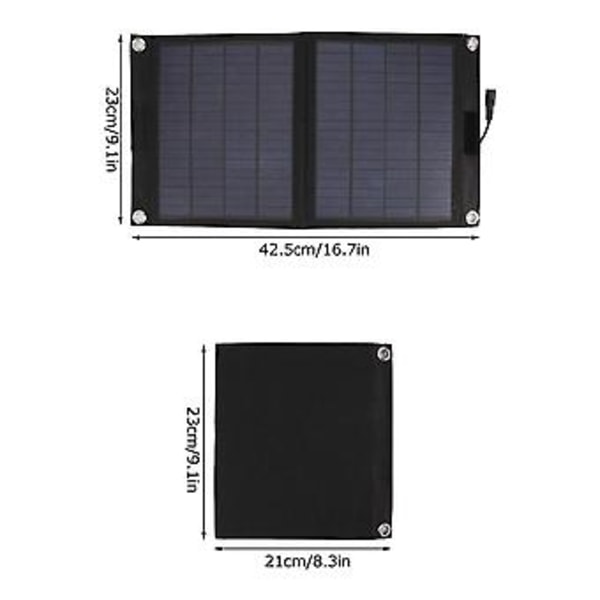 Solpanel Foldbar - Solpanel Polykrystallinsk Silicium Solnødsoplader Til Bilbatteri