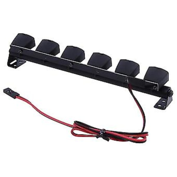 RC-bil Ljusramp Kit 6 LED-lampor Karosseri Taklampor För 1/10 RC Crawler Bil Lastbil Tillbehör