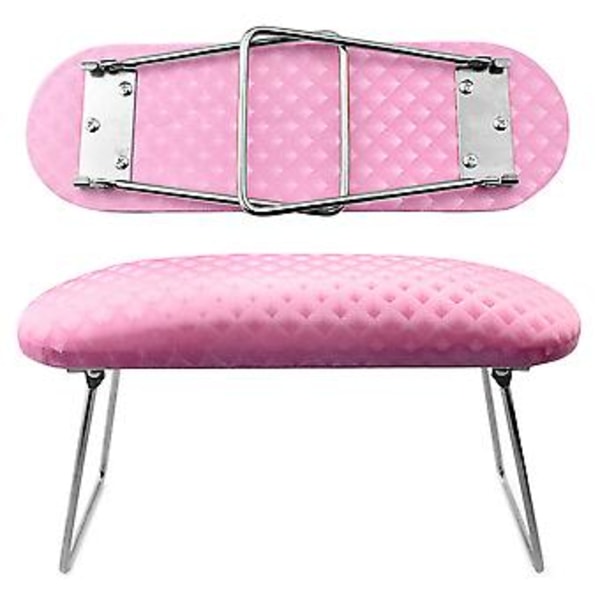 Nagelkonst Läder Handstöd Kudde Salong Manikyr Hållare Verktyg Skönhet (Rosa)
