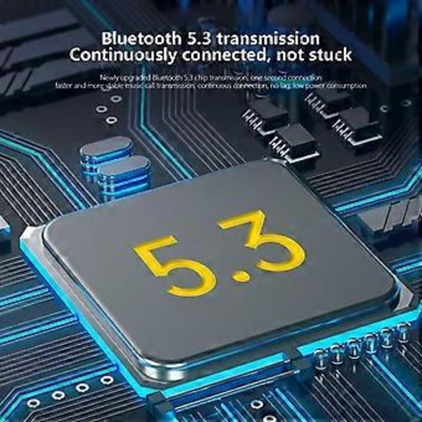 Avokorvakuulokkeet 2023 -versio, johtokuulokkeet Bluetooth 5.3 Accuse Control langattomat nappikuulokkeet, kaksois 16,2 mm:n elementit syvä basso