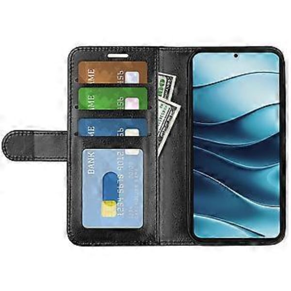 For Xiaomi Redmi Note 14 Pro 5G Lommebokdeksel Crazy Horse Tekstur Stativ Lær Telefondeksel (Stil C)